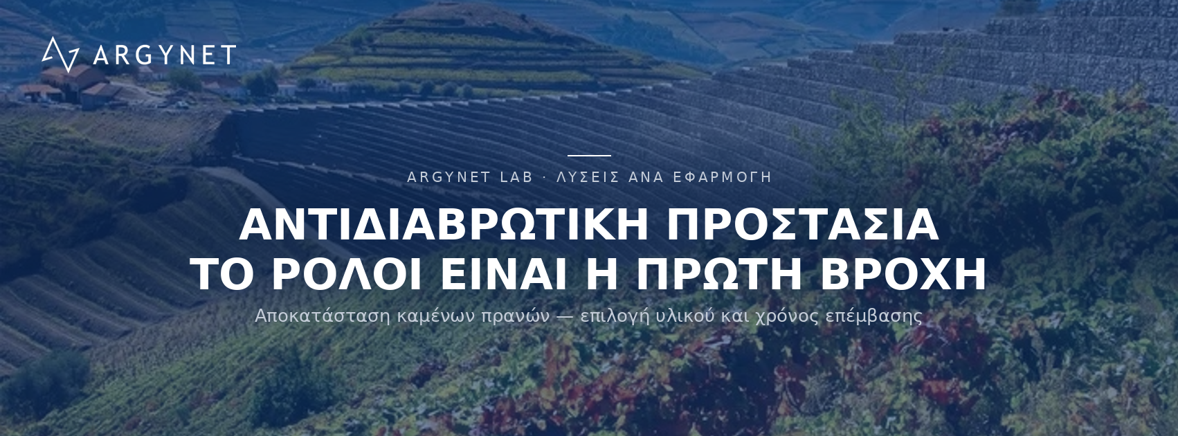 Αντιδιαβρωτική προστασία πρανών